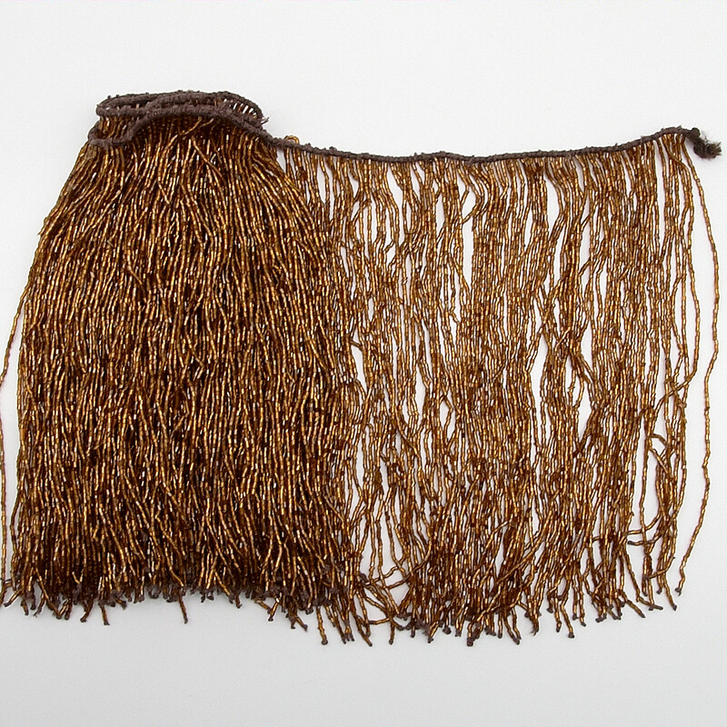 Fringe Beaded 20cm Brown
