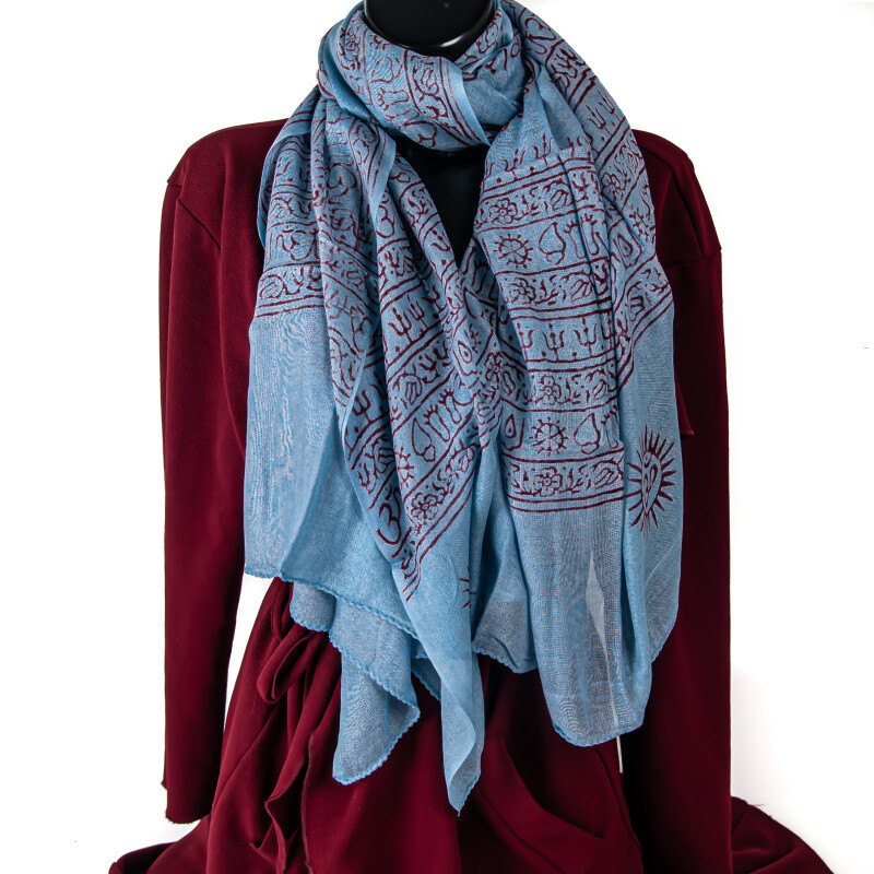 Shawl Mantra Light Blue