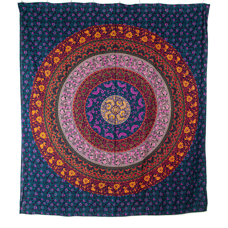 Bedspread Double Flower Mandala Purple