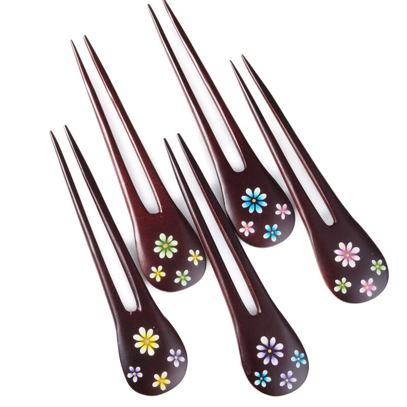 Hair Stick Double Flower 07