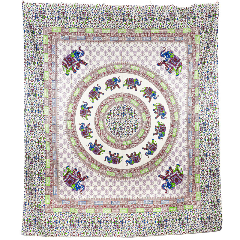 Bedspread Double Elephant World Purple