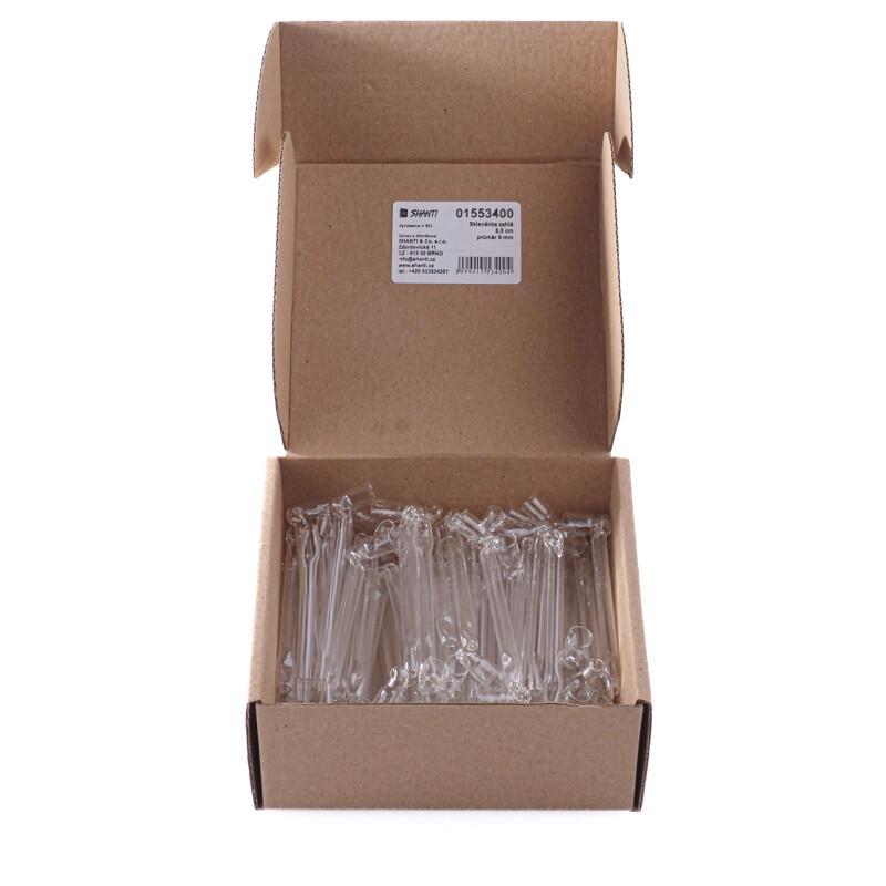 Glass Pipe Twisted 8,5 cm Diameter 6 mm Box 100 pcs