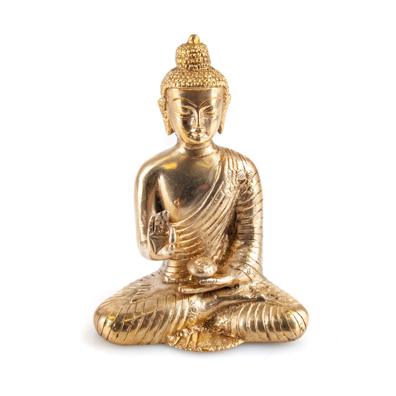 Statuette Metal Buddha Teaching 16 cm