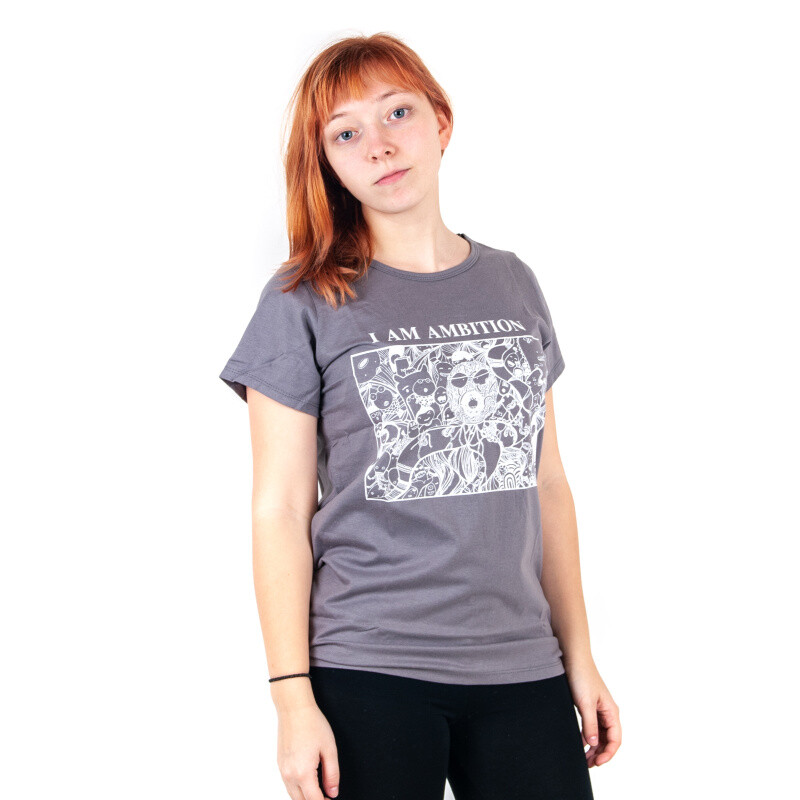 T-shirt Ladies' AMBITION M Grey