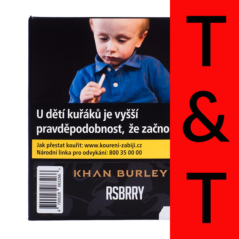 Hookah Tobacco Khan Burley Rsbrry 40 g