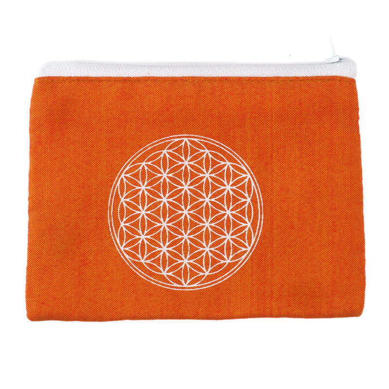 Purse Zippy Flower of Life Orange