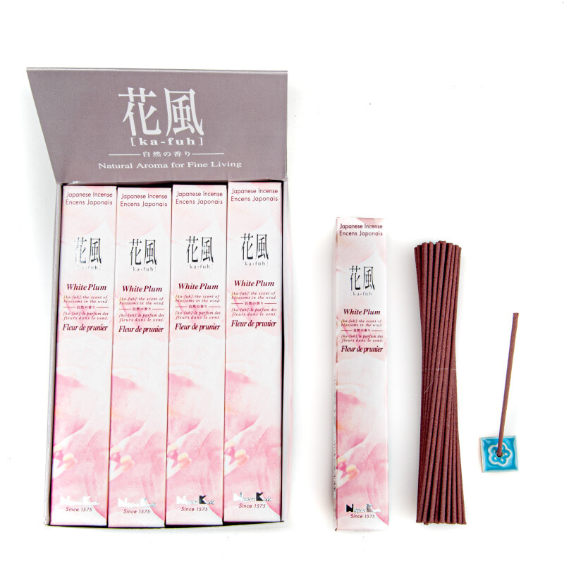 Japanese Incense Sticks Nippon KA-FUH White Plum