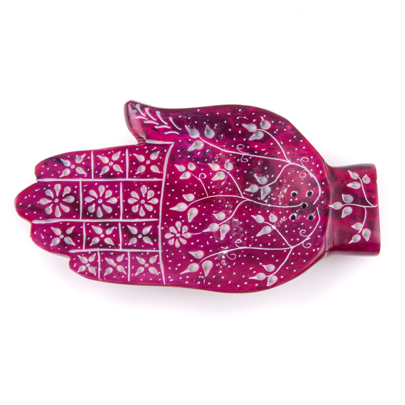 Incense Stick Holder - Stone Hand Pink