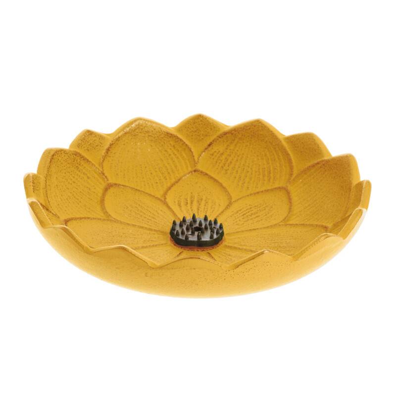 Incense Burner Iwachu Lotus Yellow