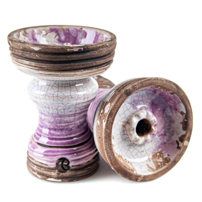 Hookah Bowl Vintage Glass Bohemian Purple