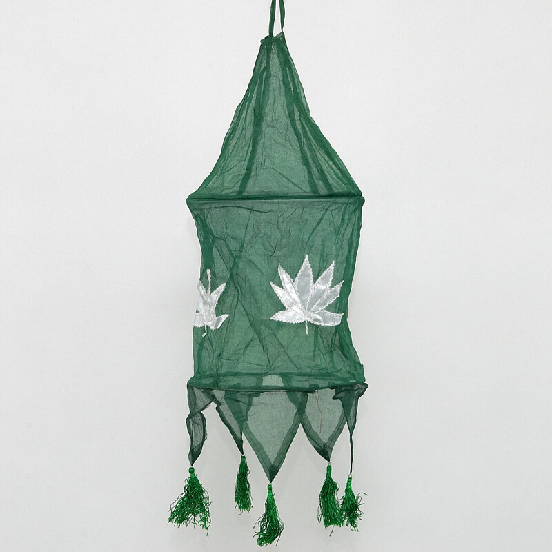 Paper Lantern Lampshade Cannabis Green