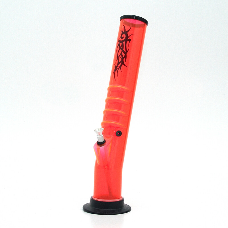 Bong Acrylic Tube Tattoo UV 37 cm Orange