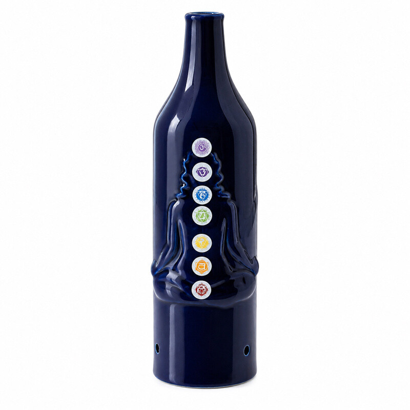 Smoking Bottle for Incense Sticks - Seven Chakras Blue