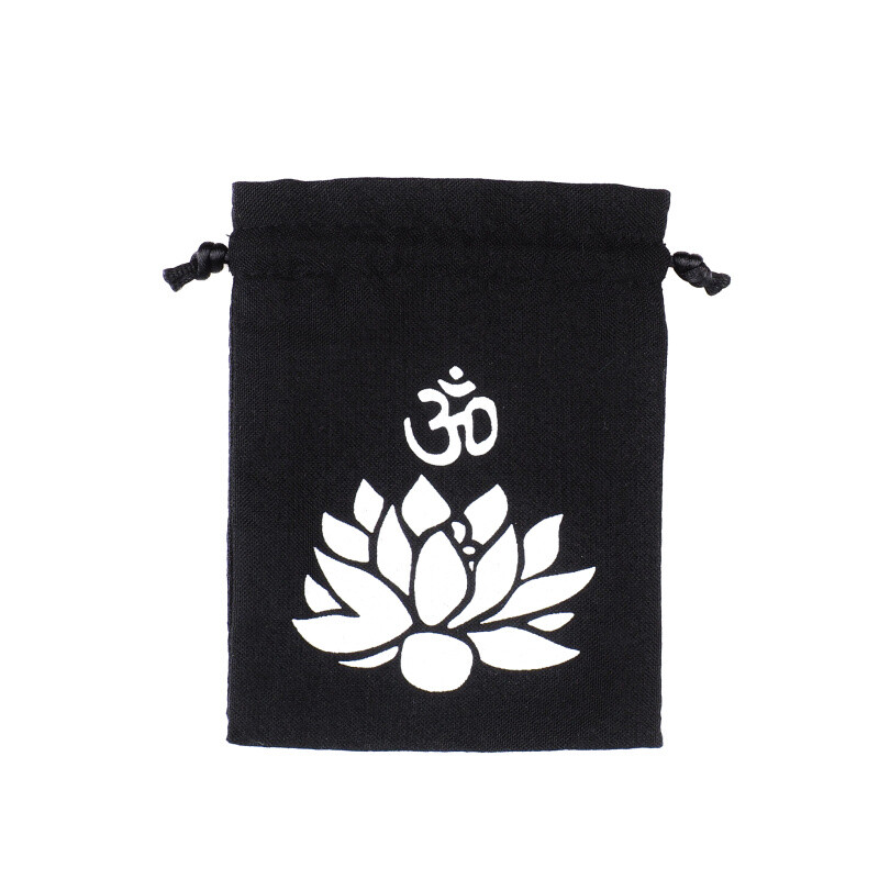 Gift Bag Om Lotus 8 x 11 cm Black