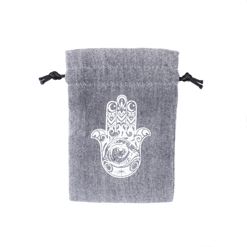 Gift Bag Hamsa 8 x 11 cm Grey