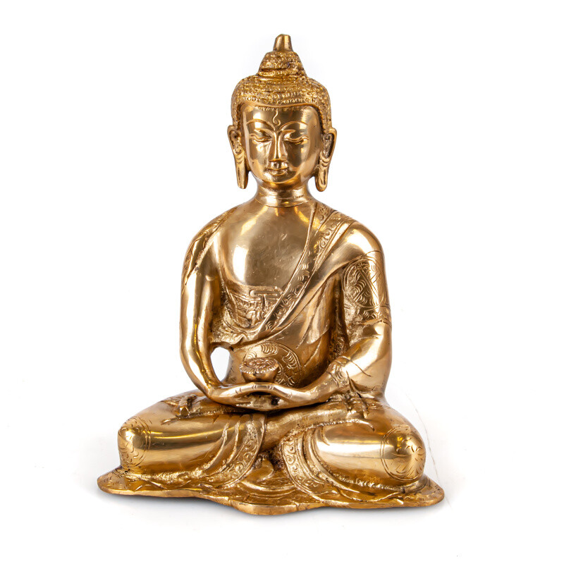 Statuette Metal Buddha 20 cm 02