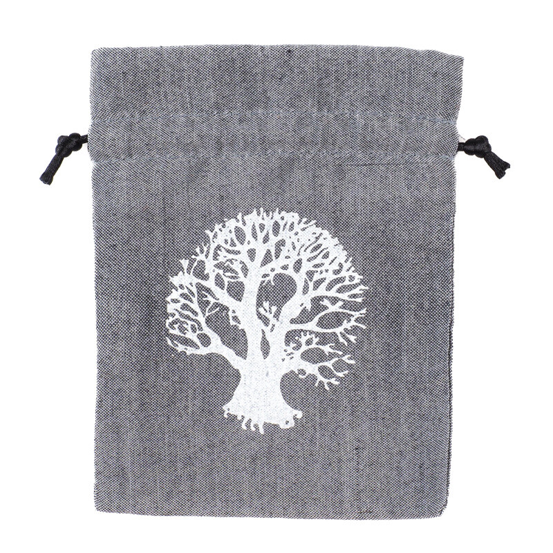Gift Bag Tree of Life 11 x 14 cm Grey
