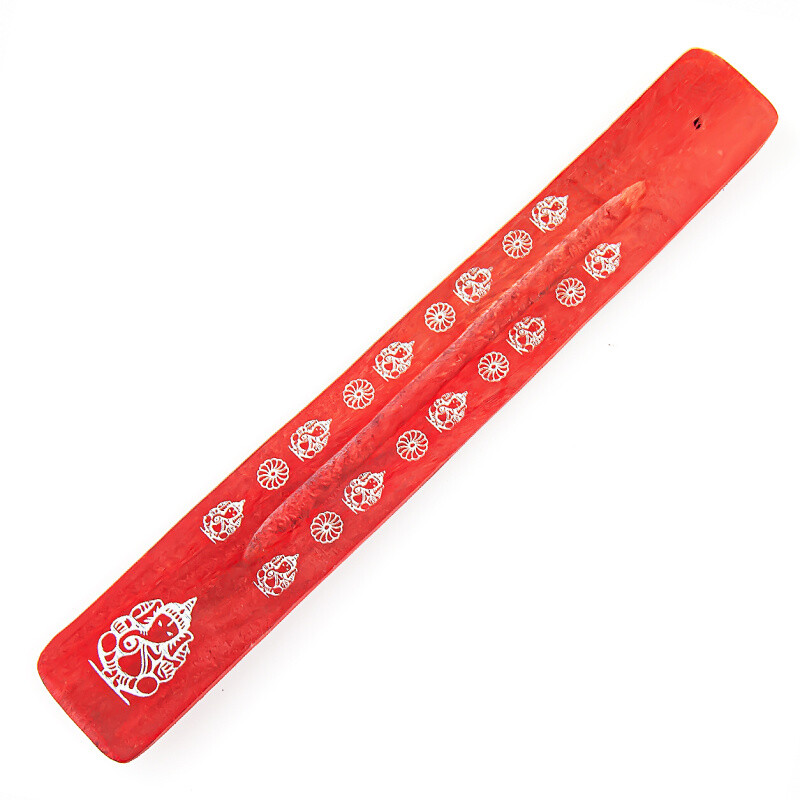 Incense Stick Holder - Ski Manju Ganesh Red