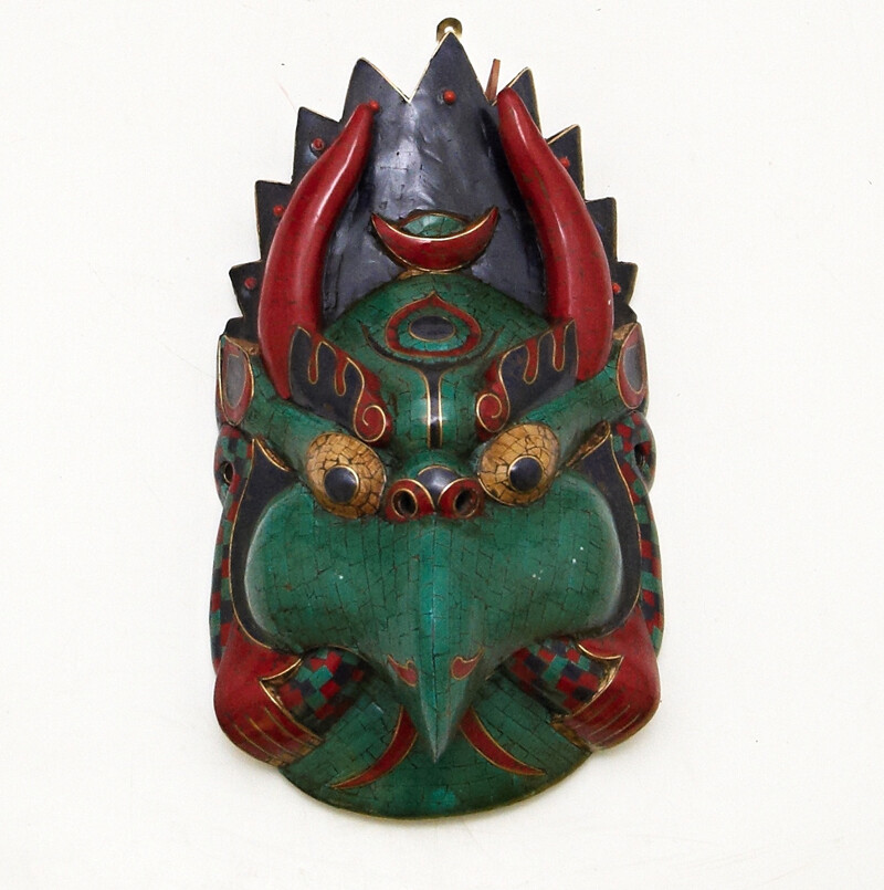 Mask Wood Mosaic Garuda 40 cm