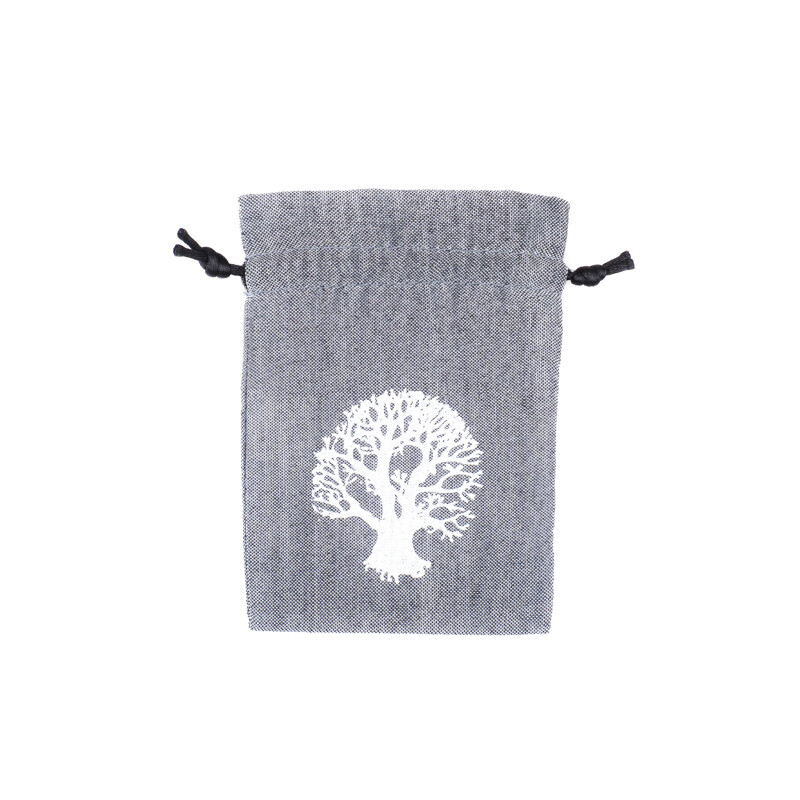 Gift Bag Tree of Life 8 x 11 cm Grey