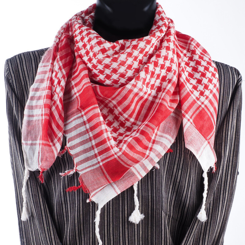 Headscarf Palestine Arafat White Red