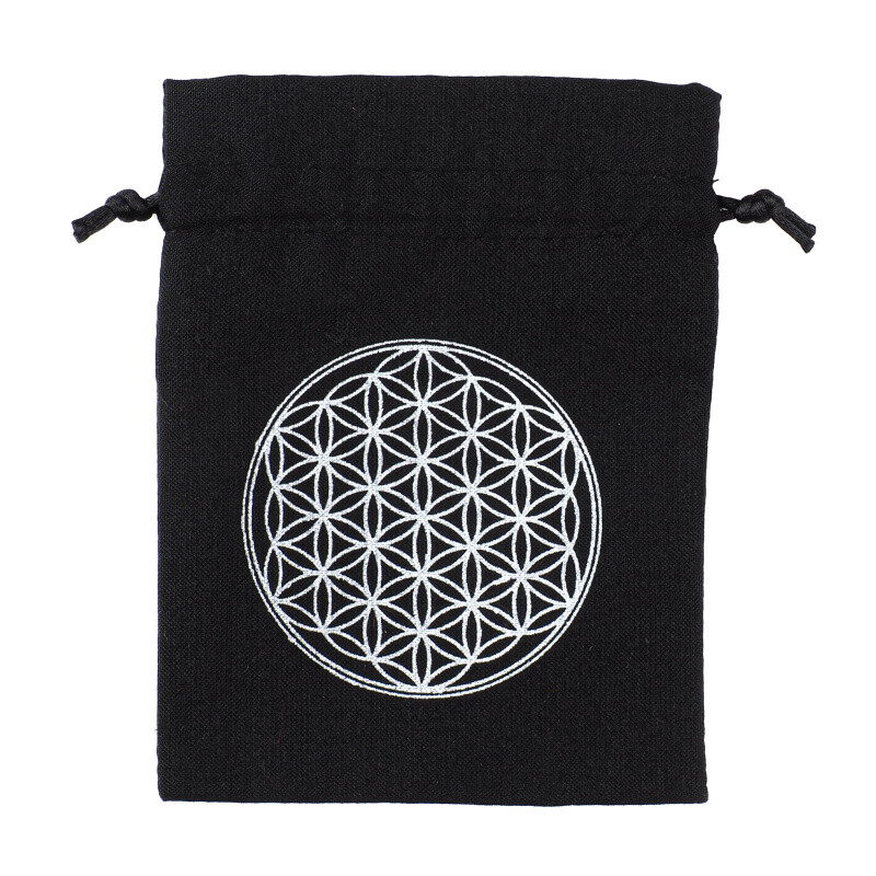 Gift Bag Flower of Life 11 x 14 cm Black