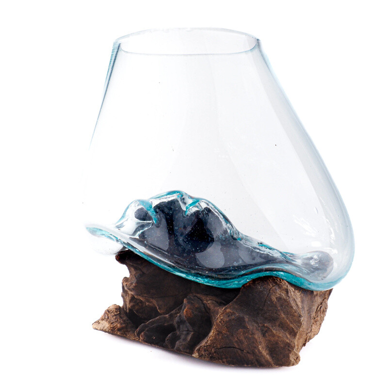 Glass Jar on Driftwood Medium 09
