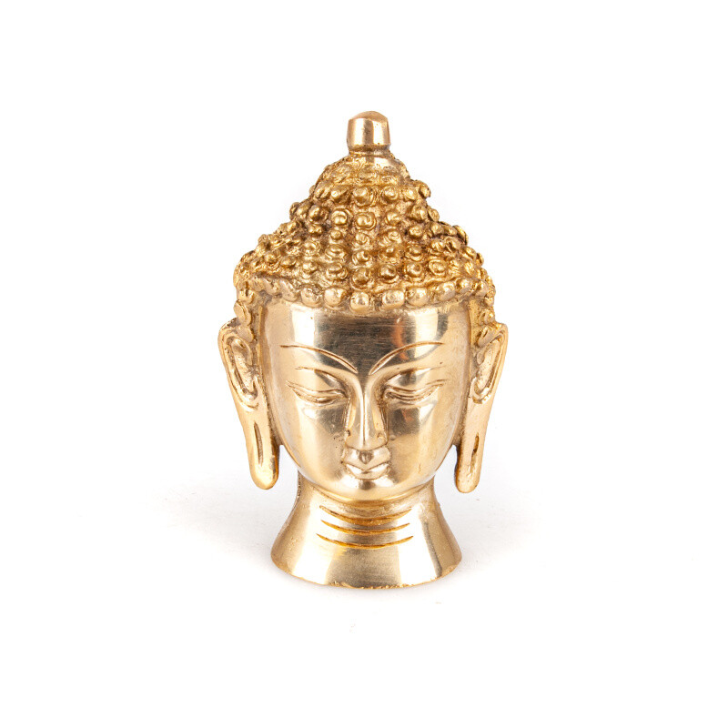 Statuette Metal Buddha Head 11 cm