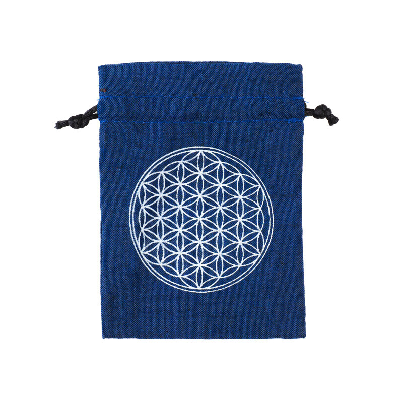 Gift Bag Flower of Life 8 x 11 cm Blue
