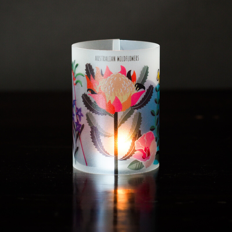Tealight Lantern Nature Australian Wildflowers