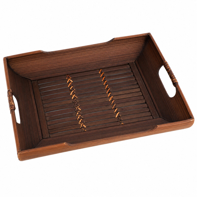 Bamboo Tray Rectangle 03 32 x 25 cm Brown