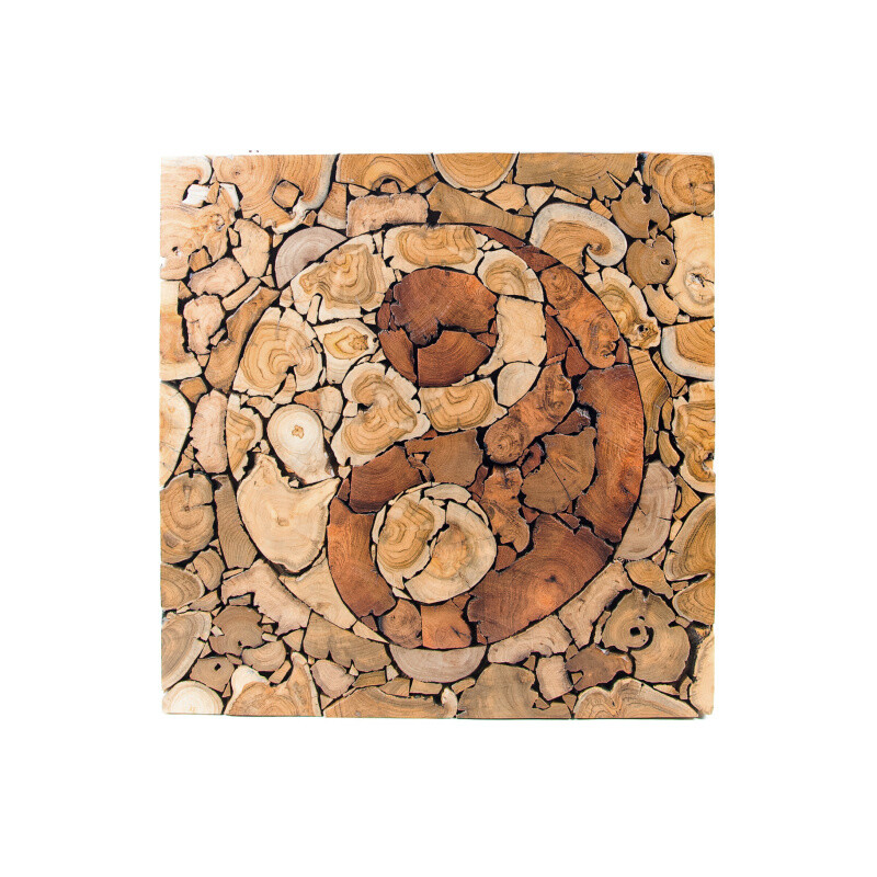 Wooden Hanging Decoration Yin Yang Puzzle 80 x 80 cm