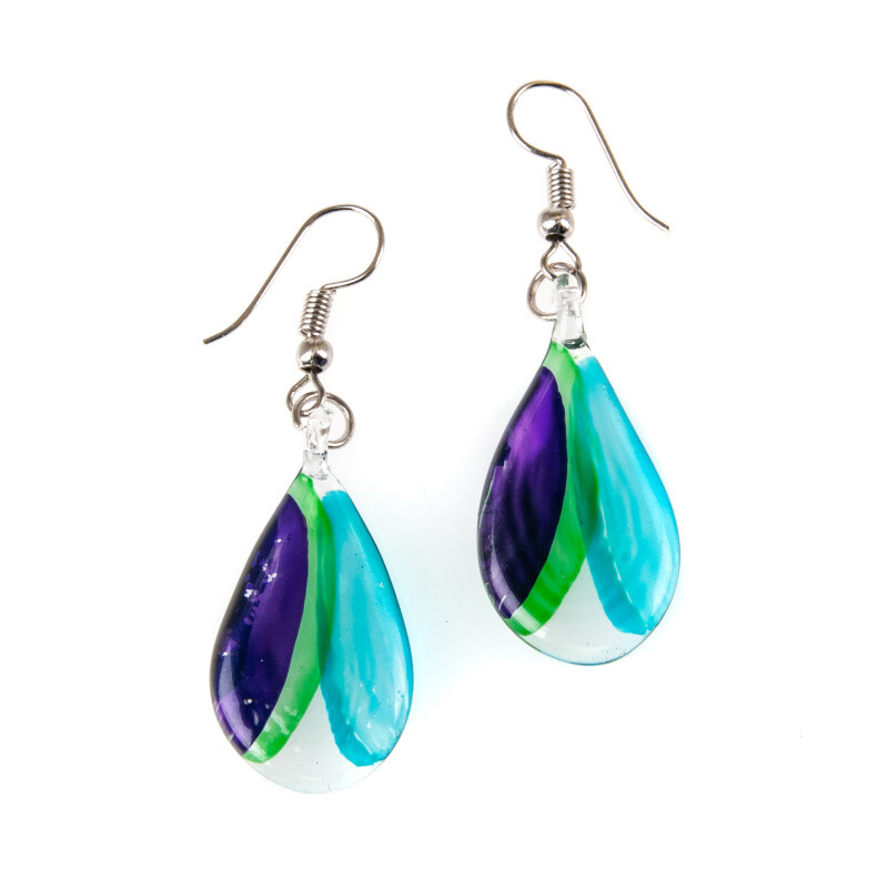 Earrings Glass Drop Mix