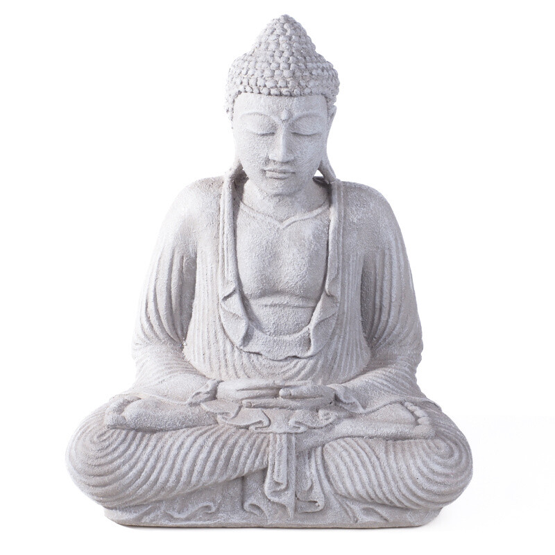 Concrete Statue Buddha Meditation 40 cm Grey