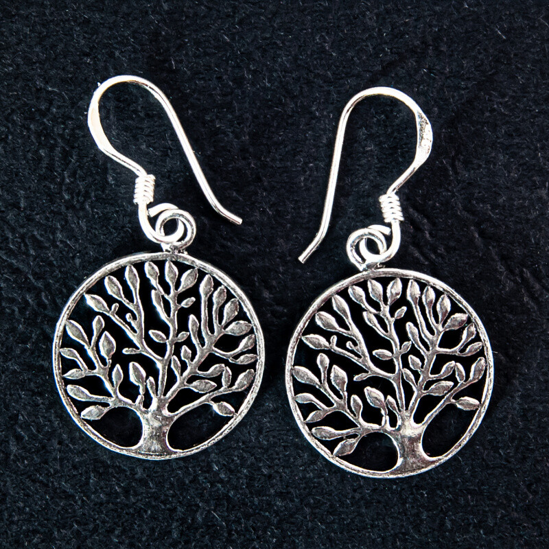 Silver Earrings Tree of Life