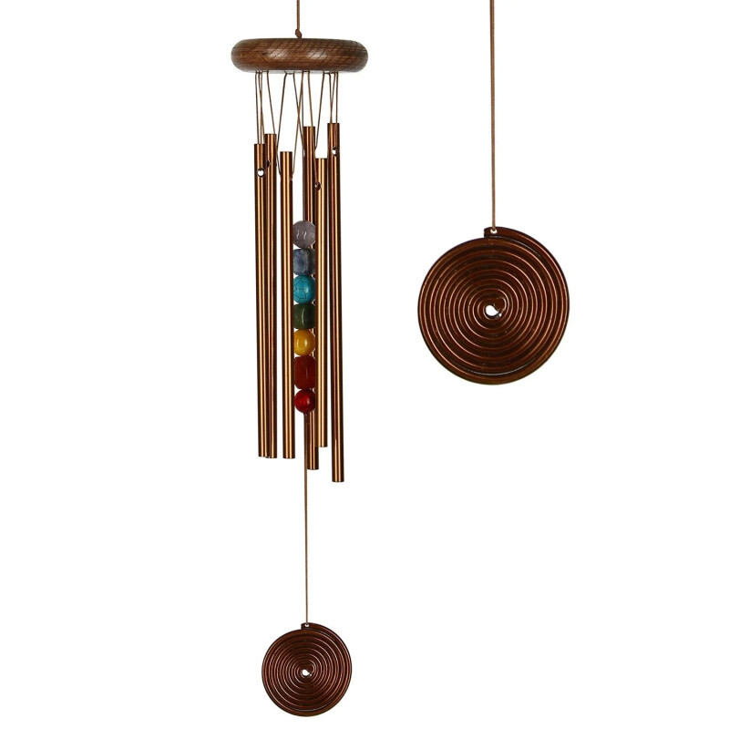 Woodstock 7 Chakra Stones Chime 44 cm Bronze
