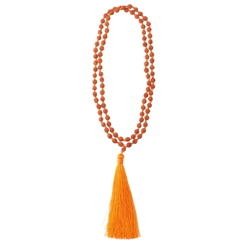 Japa Mala Rudraksha 06 mm Orange