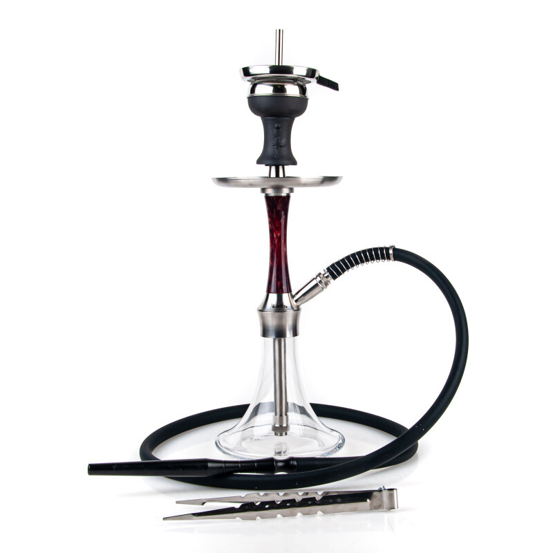 Hookah Aladin Epox 360 Silver Ruby Red 2 Flat