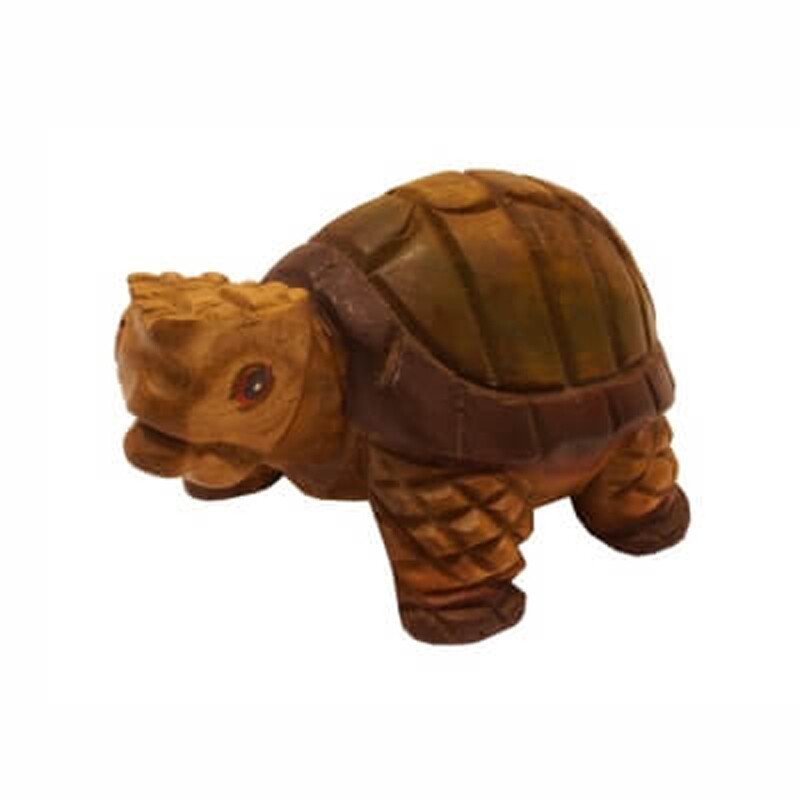 Statuette Wood Tortoise 10 cm