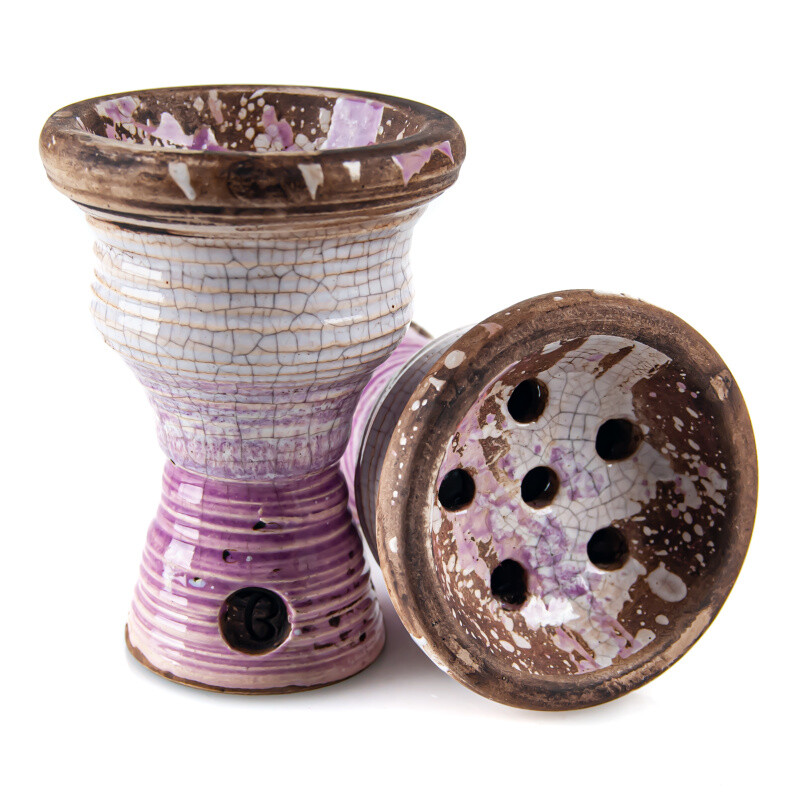 Hookah Bowl Vintage Glass Syria Purple