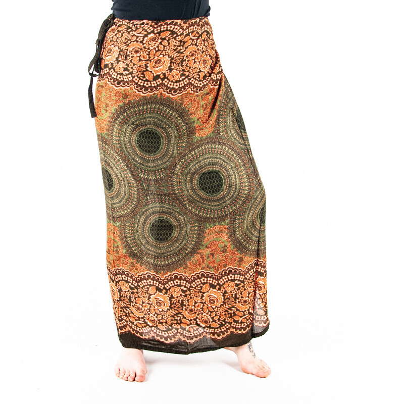 Skirt Honeycomb Mandala Split Green