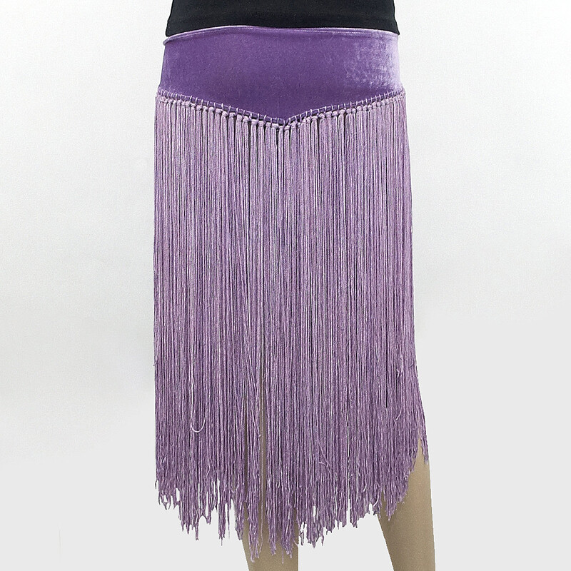 Belly Dance Velvet Belt with Fringes Purple