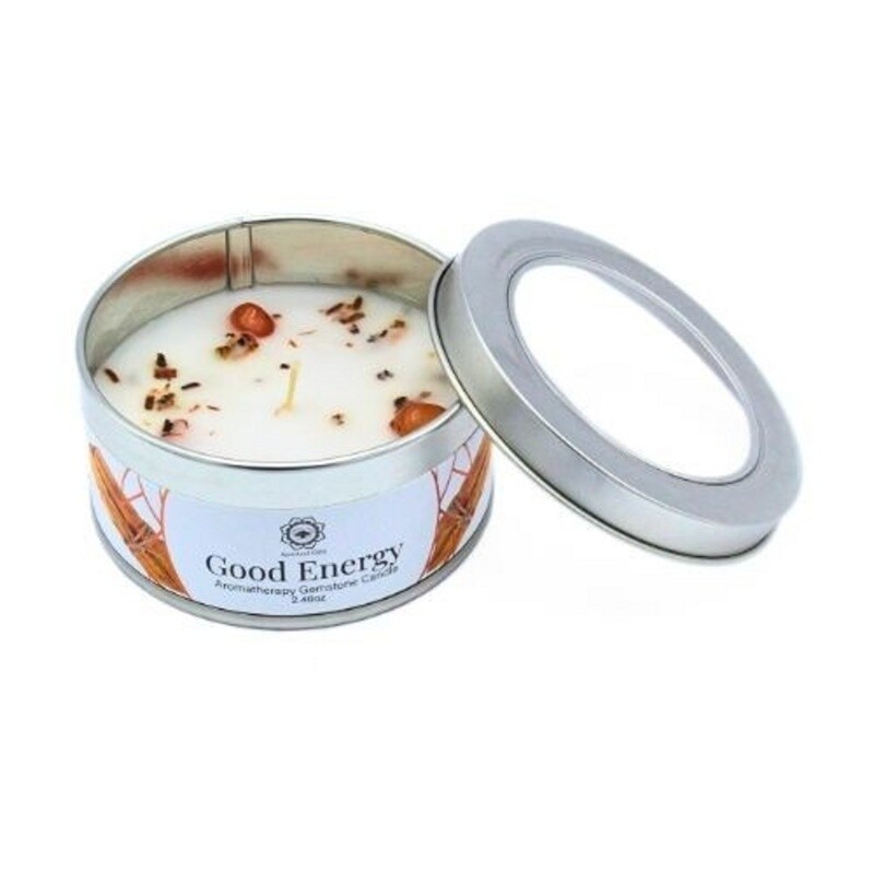 Candle Green Tree Gemstone Good Energy Palo Santo 70 g