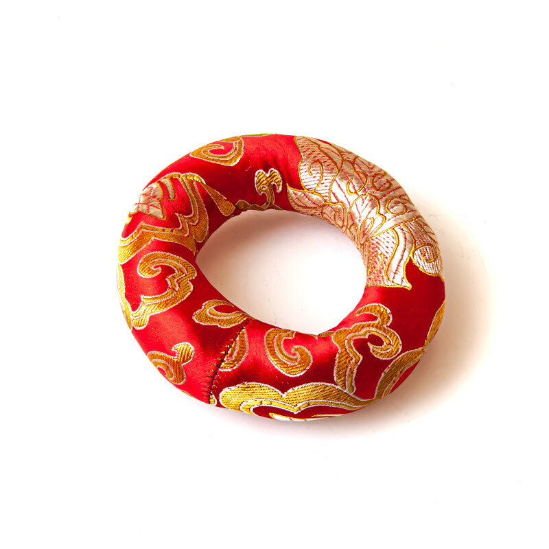 Tibetan Bowl Mat Orient Circle 10 cm Red