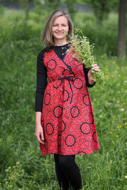 Dress Short Savitri M Red Black