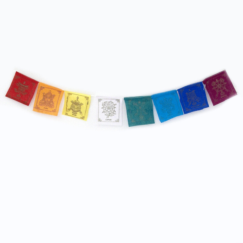 Tibetan Prayer Flags v1.2 Eight Auspicious 08 x 10 cm 8 pcs
