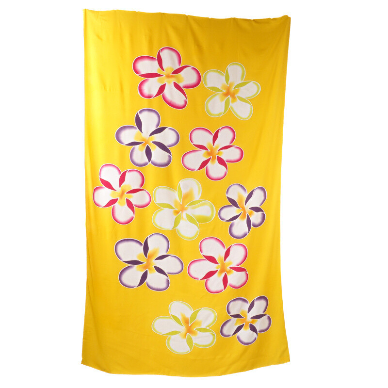 Pareo Sarong Bali Flowers 06 Yellow 200 x 118 cm