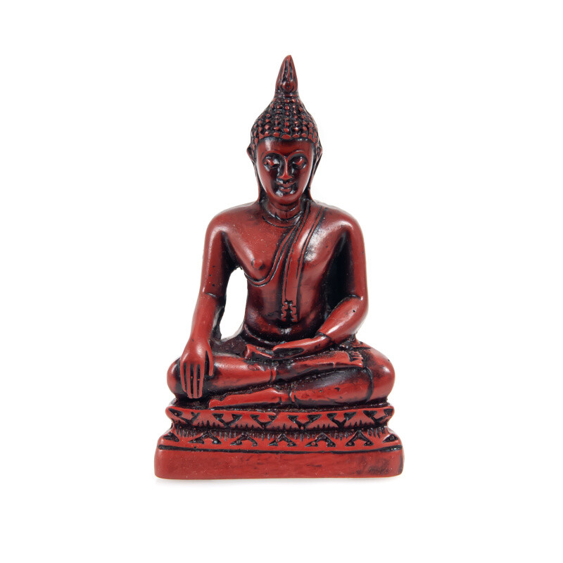 Statuette Resin Buddha Touching 11 cm Brown
