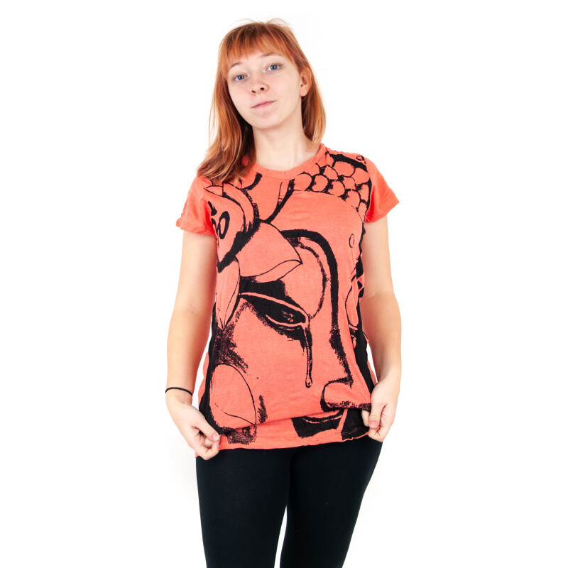 T-shirt Ladies' SURE Crying Buddha L Salmon