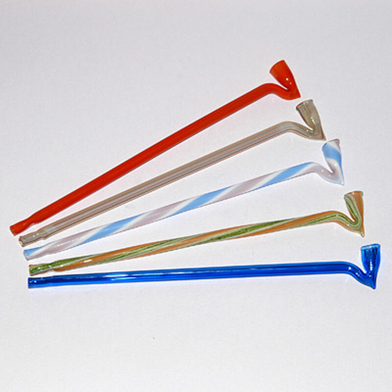 Glass Pipe Coloured Butt 24 cm